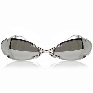 SOLD- Exclusive David Koma x Chrishabana The Silver Mirrored Sunglasses New